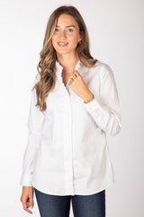 Rydale Ladies Oxford Cotton Ruffled Shirt - Ivy