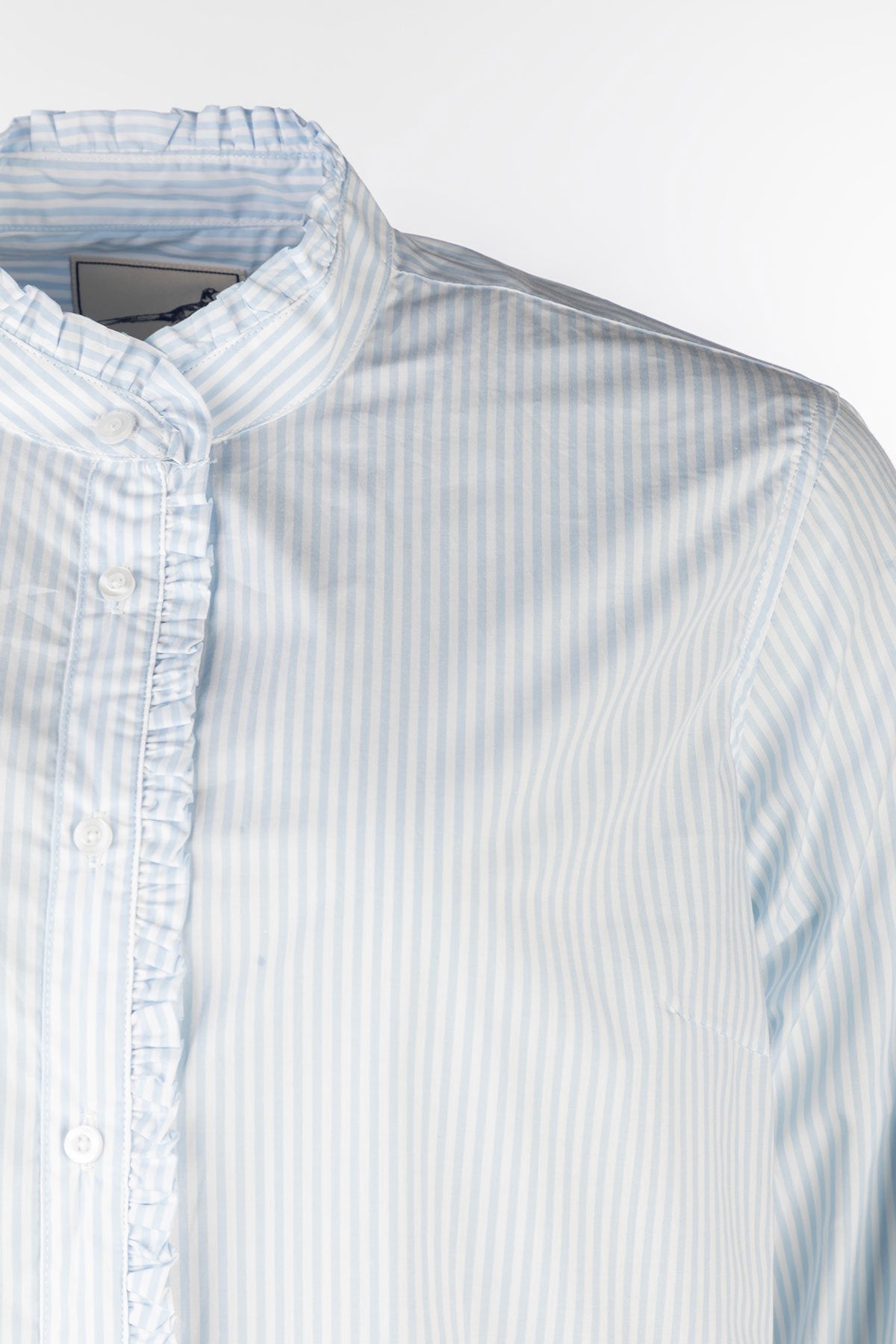 Rydale Ladies Oxford Cotton Ruffled Shirt - Ivy