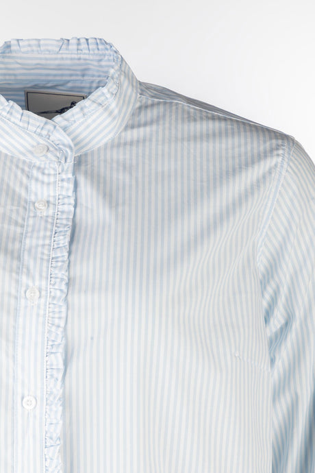 Rydale Ladies Oxford Cotton Ruffled Shirt - Ivy