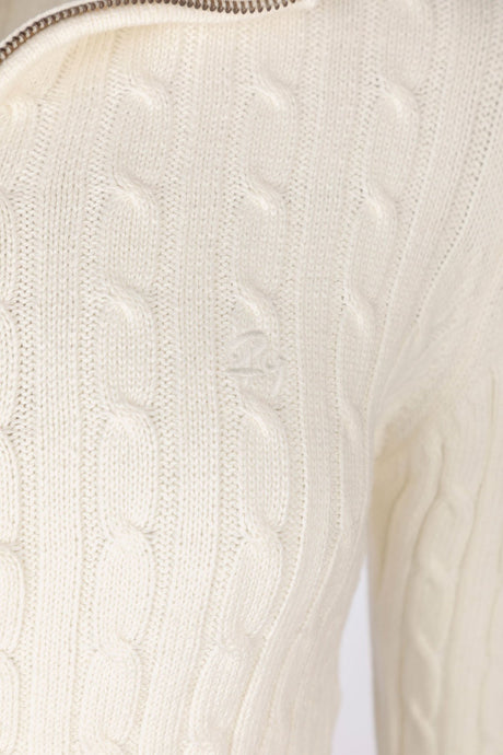Rydale Ladies Quarter Zip Cable Knit Jumper - Emma