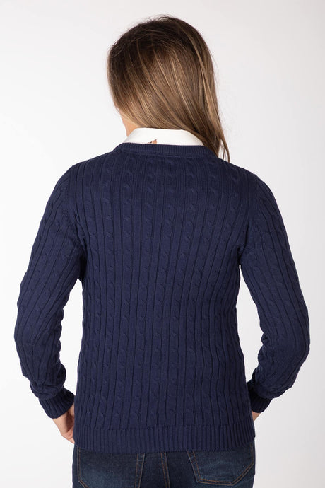 Rydale Ladies Crew Neck Cable Knit Jumper - Emma