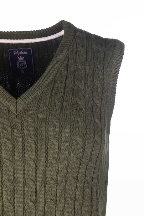 Rydale Ladies V Neck Cable Knit Vest- Emma