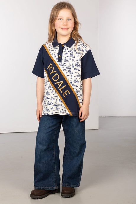 Rydale Junior Equestrian Sash Polo Shirt - Muston