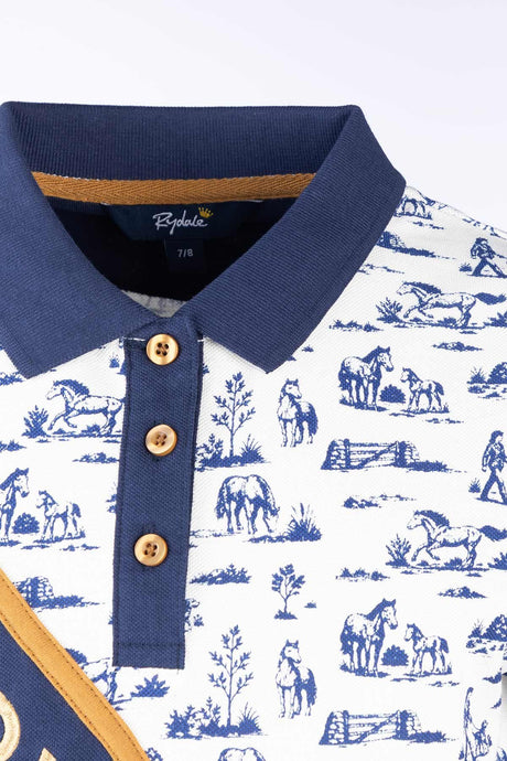 Rydale Junior Equestrian Sash Polo Shirt - Muston