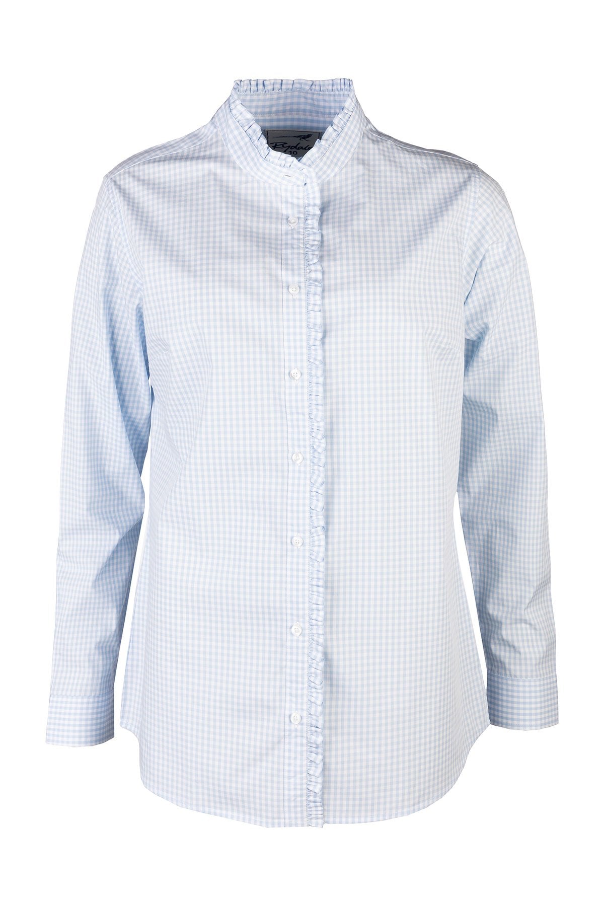 Rydale Ladies Oxford Cotton Ruffled Shirt - Ivy