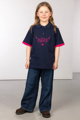 Rydale Girls Highland Cow Polo Shirt