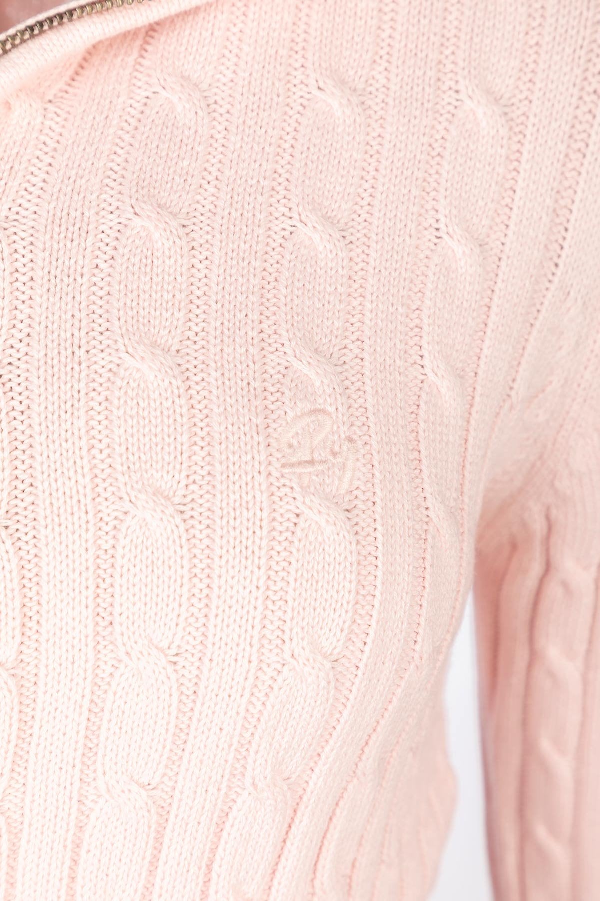 Rydale Ladies Quarter Zip Cable Knit Jumper - Emma