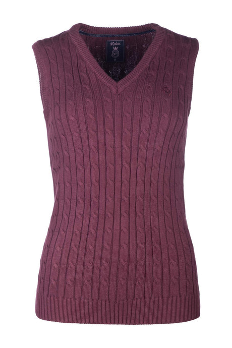 Rydale Ladies V Neck Cable Knit Vest- Emma