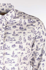 Rydale Ladies Oxford Cotton Ruffled Shirt - Ivy