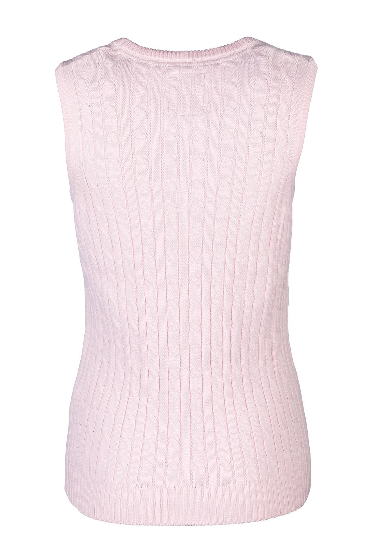 Rydale Ladies V Neck Cable Knit Vest- Emma
