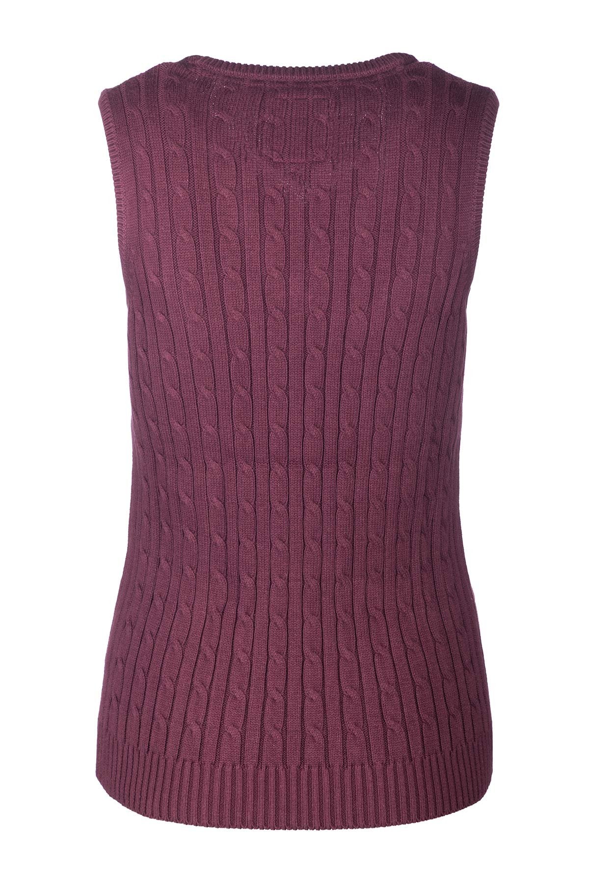 Rydale Ladies V Neck Cable Knit Vest- Emma