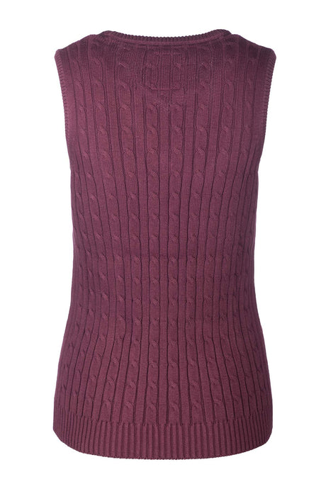 Rydale Ladies V Neck Cable Knit Vest- Emma