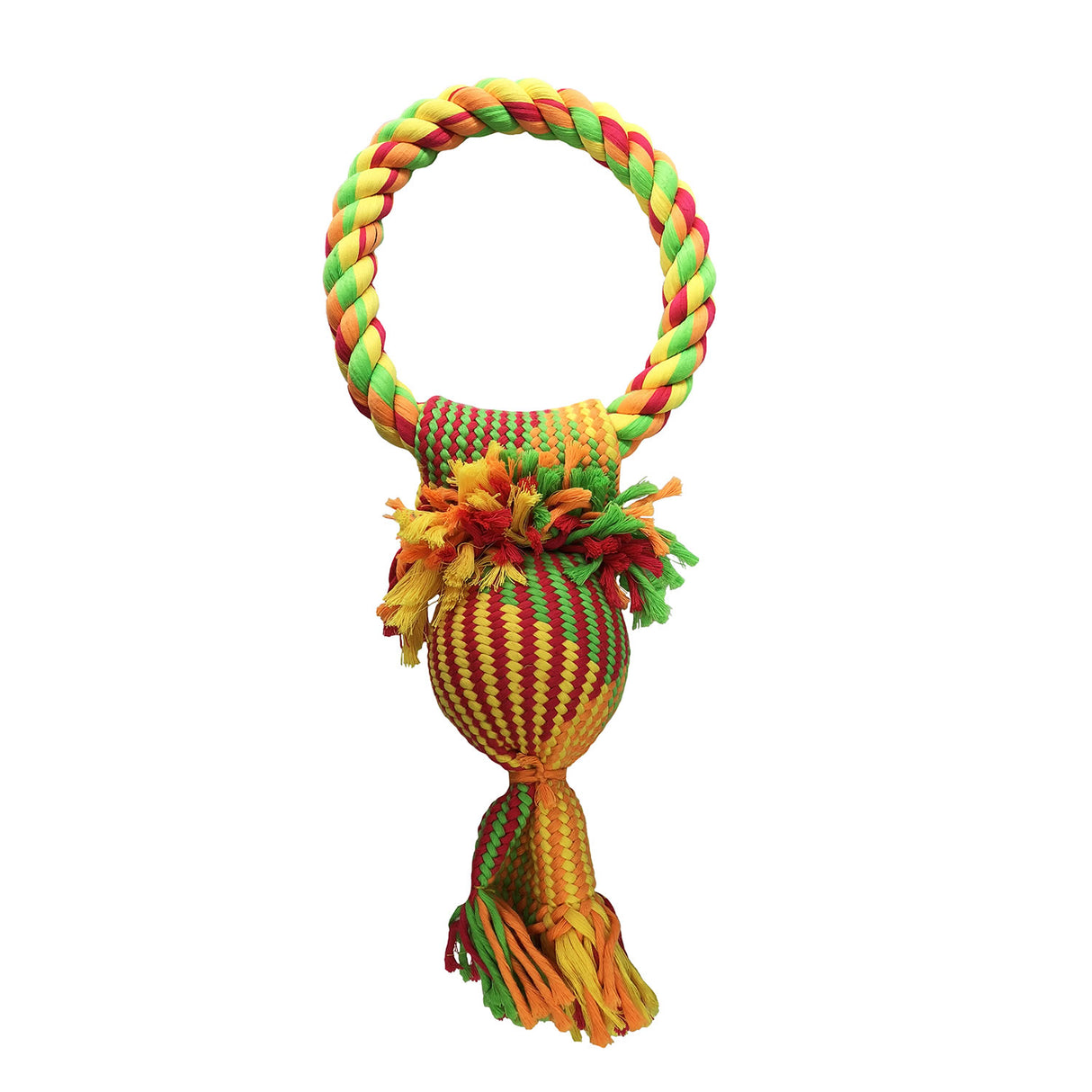 Good Boy Tug Threads Squeaky Ball & Ring