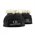 GS Equestrian Fleece Trim Bell Boots #colour_black