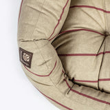 Danish Design Heritage Deluxe Slumber Bed Herringbone #colour_beige/burgundy