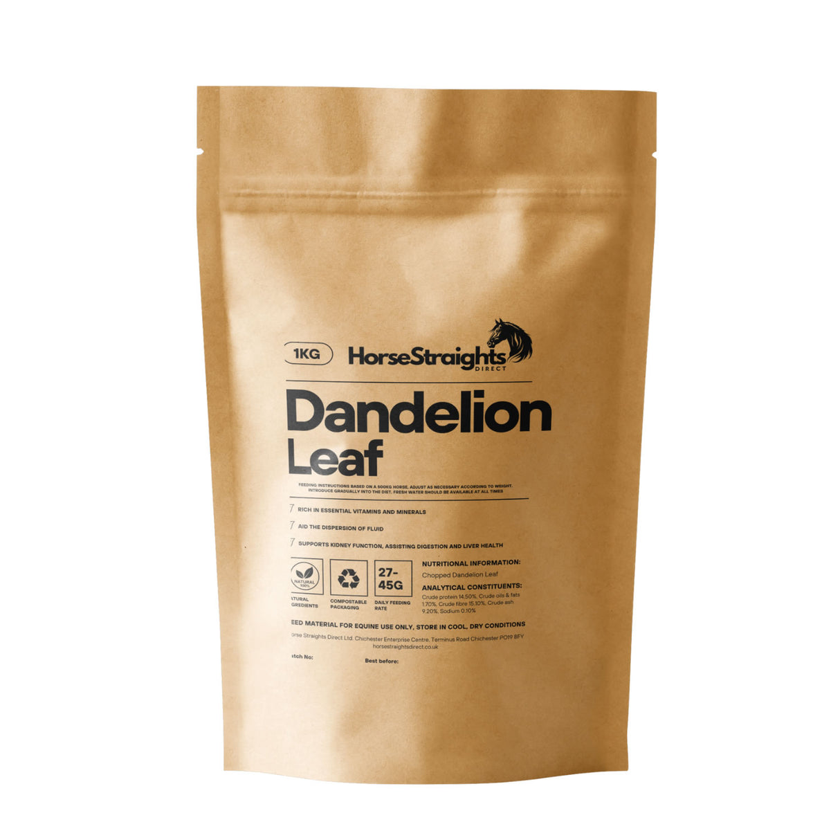 Horse Straights Direct Dandelion Leaf Chopped