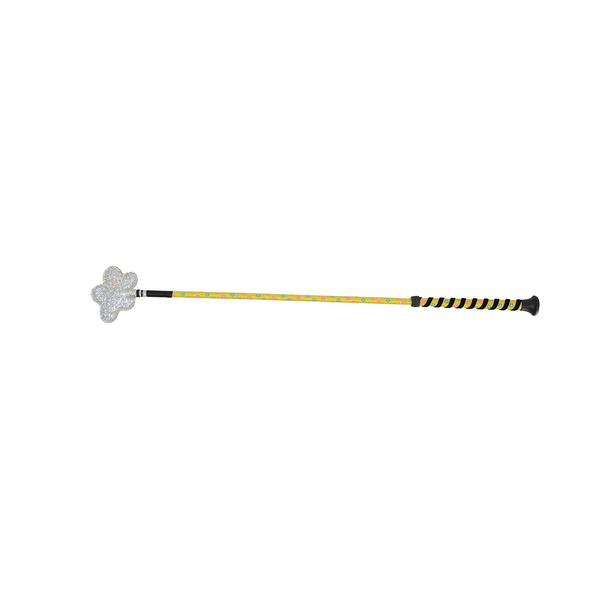 Hy Equestrian Daisy Maid Whip Yllow/silver/pk/teal Flowers