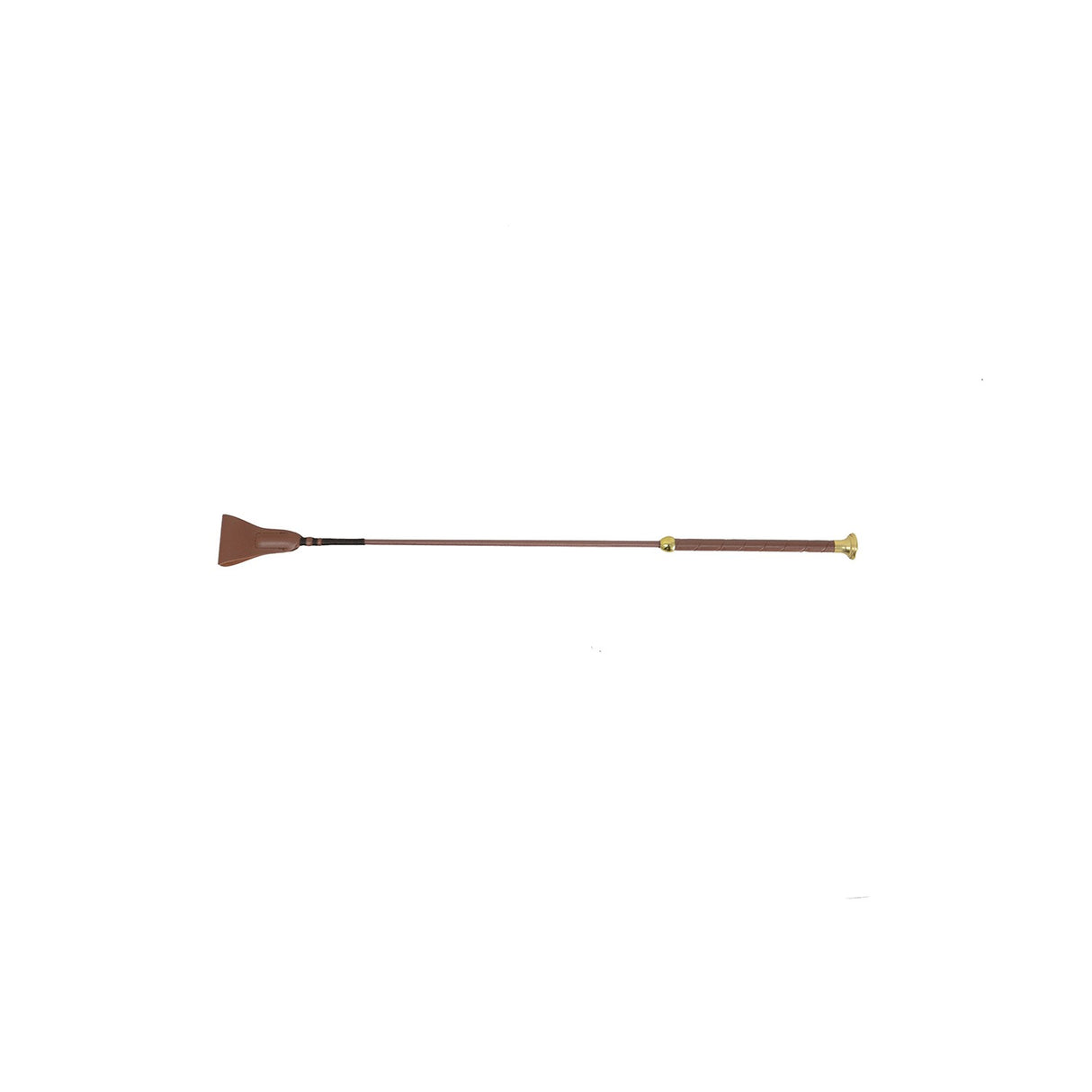 Hy Equestrian Faux Leatherriding Whip Brown/gold