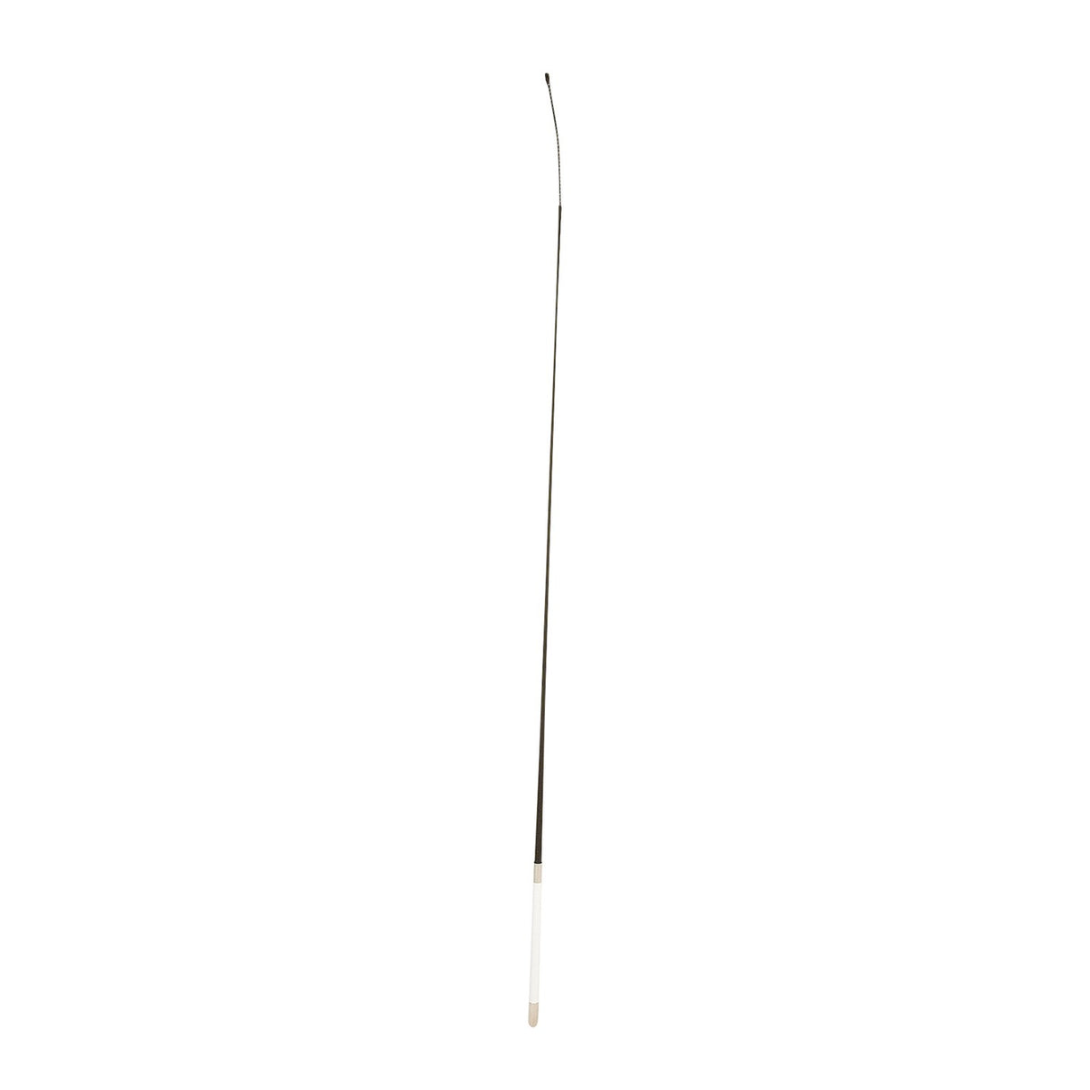 Hy Equestrian Dressage Whip White Leather Handle Black