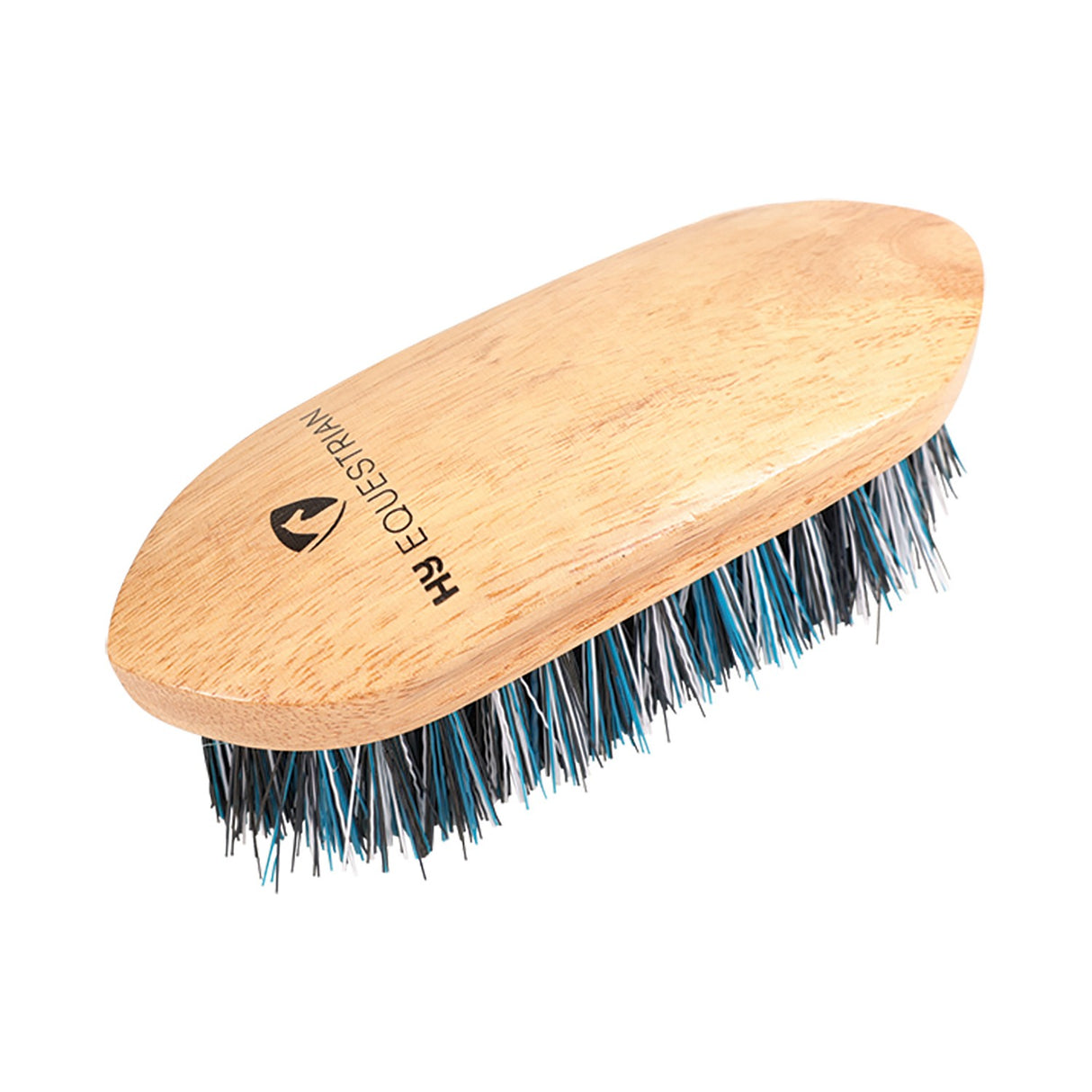 Progroom Natural Wooden Dandy Brush Teal/black/white