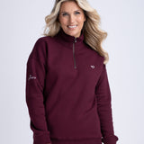 Mochara Half Zip Sweatshirt #colour_burgundy