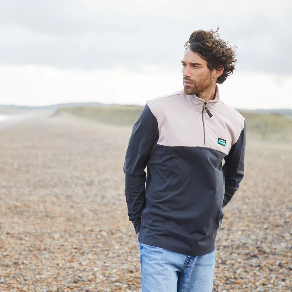 Ridgeline Mens Salthouse Zip Top #colour_shale-multi