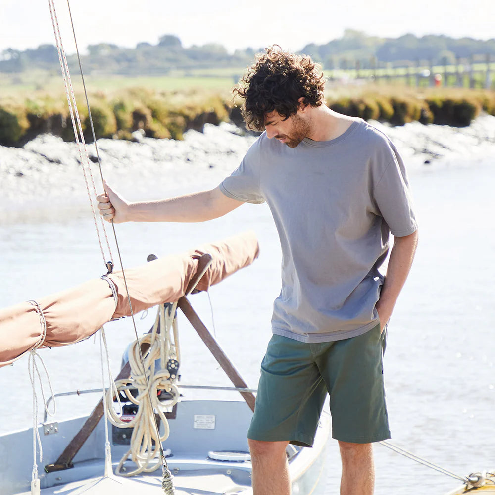 Ridgeline Mens Waxham Shorts #colour_khaki-green