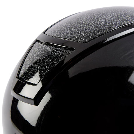 Champion Insight Glitter Oval Standard Peak Riding Hat #colour_metallic-black-sparkle-black