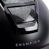 Champion Insight Glitter Oval Standard Peak Riding Hat #colour_metallic-black-sparkle-black