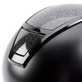 Champion Insight Glitter Round Wide Peak Riding Hat #colour_matt-black-sparkle-black