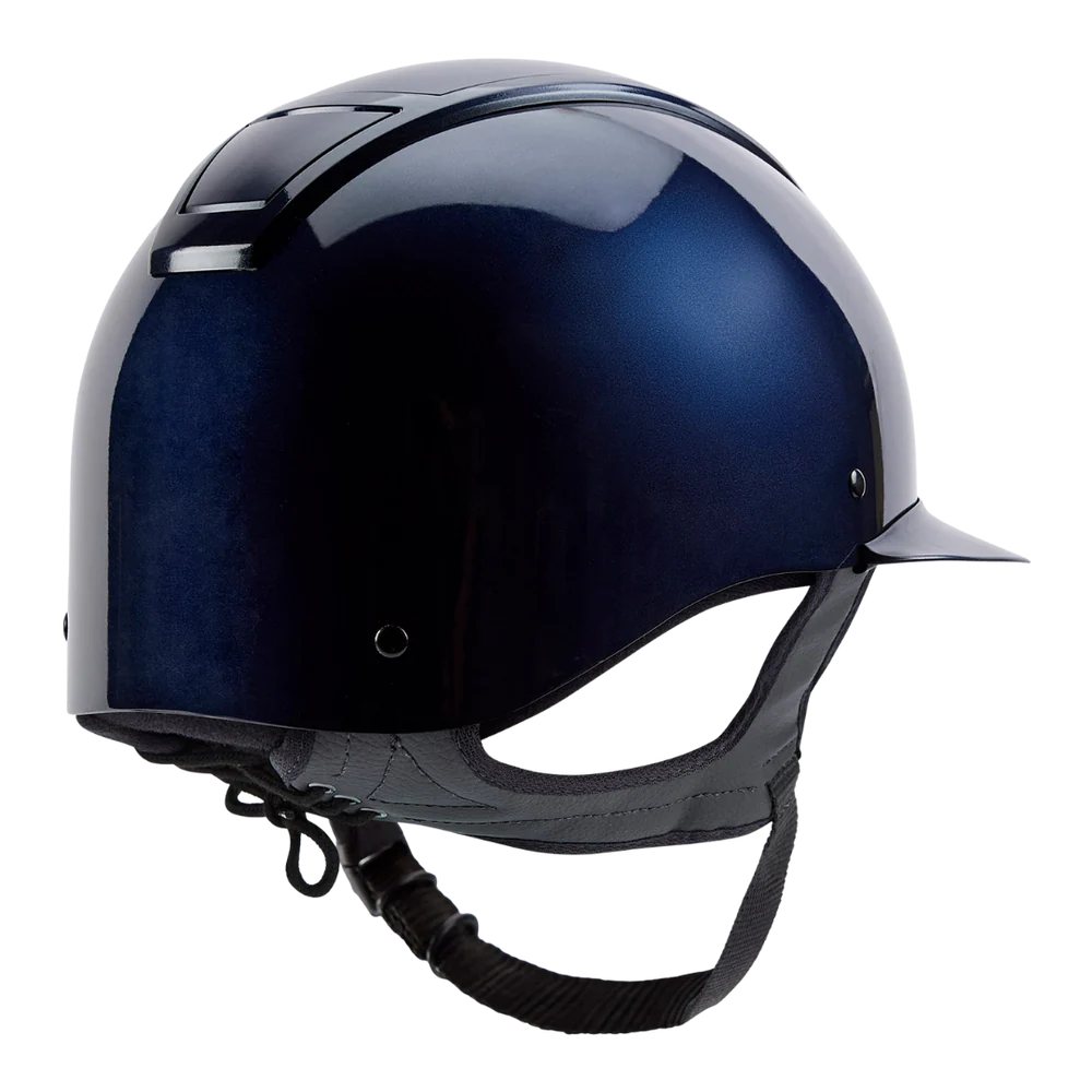 Champion Insight Glitter Oval Wide Peak Riding Hat #colour_metallic-navy-sparkle-navy