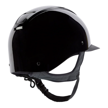 Champion Insight Glitter Round Standard Peak Riding Hat #colour_metallic-black-sparkle-black