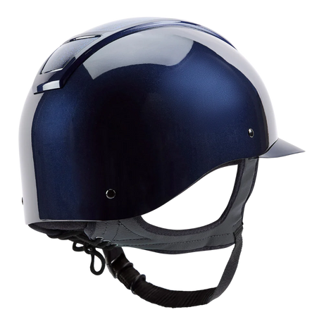 Champion Insight Glitter Round Standard Peak Riding Hat #colour_metallic-navy-sparkle-navy