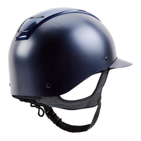 Champion Insight Glitter Oval Wide Peak Riding Hat #colour_matt-navy-sparkle-navy