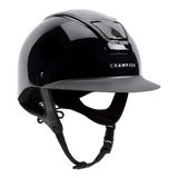 Champion Insight Glitter Round Wide Peak Riding Hat #colour_metallic-black-sparkle-black