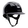 Champion Insight Glitter Round Wide Peak Riding Hat #colour_metallic-black-sparkle-black