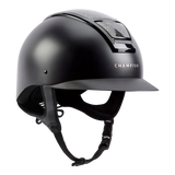 Champion Insight Glitter Round Standard Peak Riding Hat #colour_matt-black-sparkle-black