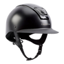 Champion Insight Glitter Round Wide Peak Riding Hat #colour_matt-black-sparkle-black