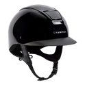 Champion Insight Round Standard Peak Riding Hat #colour_metallic-black