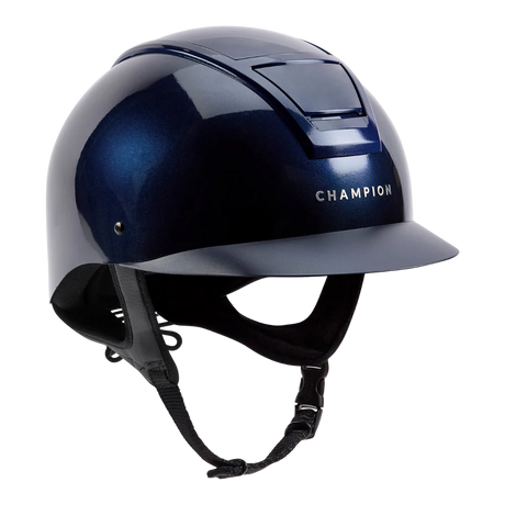 Champion Insight Round Standard Peak Riding Hat #colour_metallic-navy