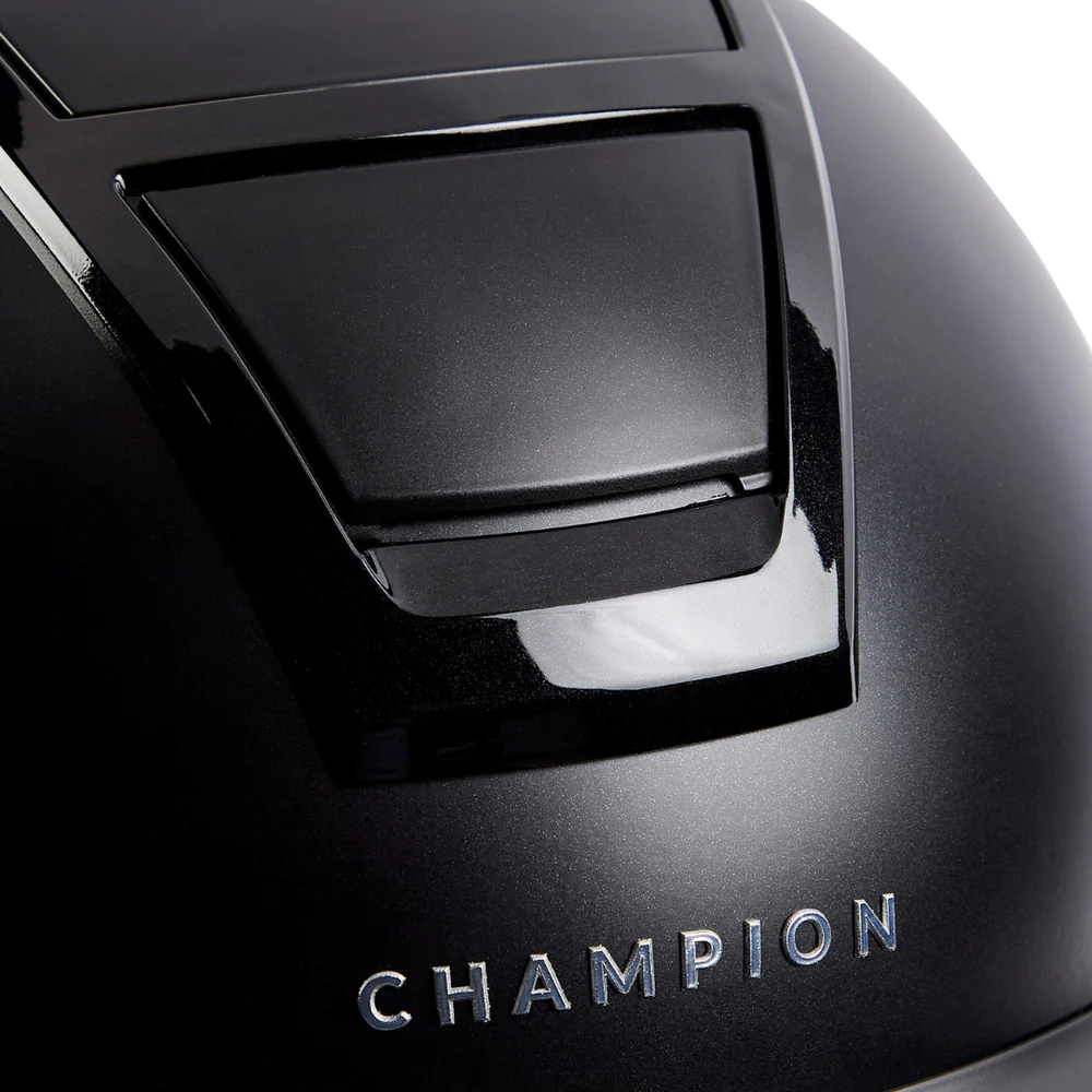 Champion Insight Round Wide Peak Riding Hat #colour_matt-black
