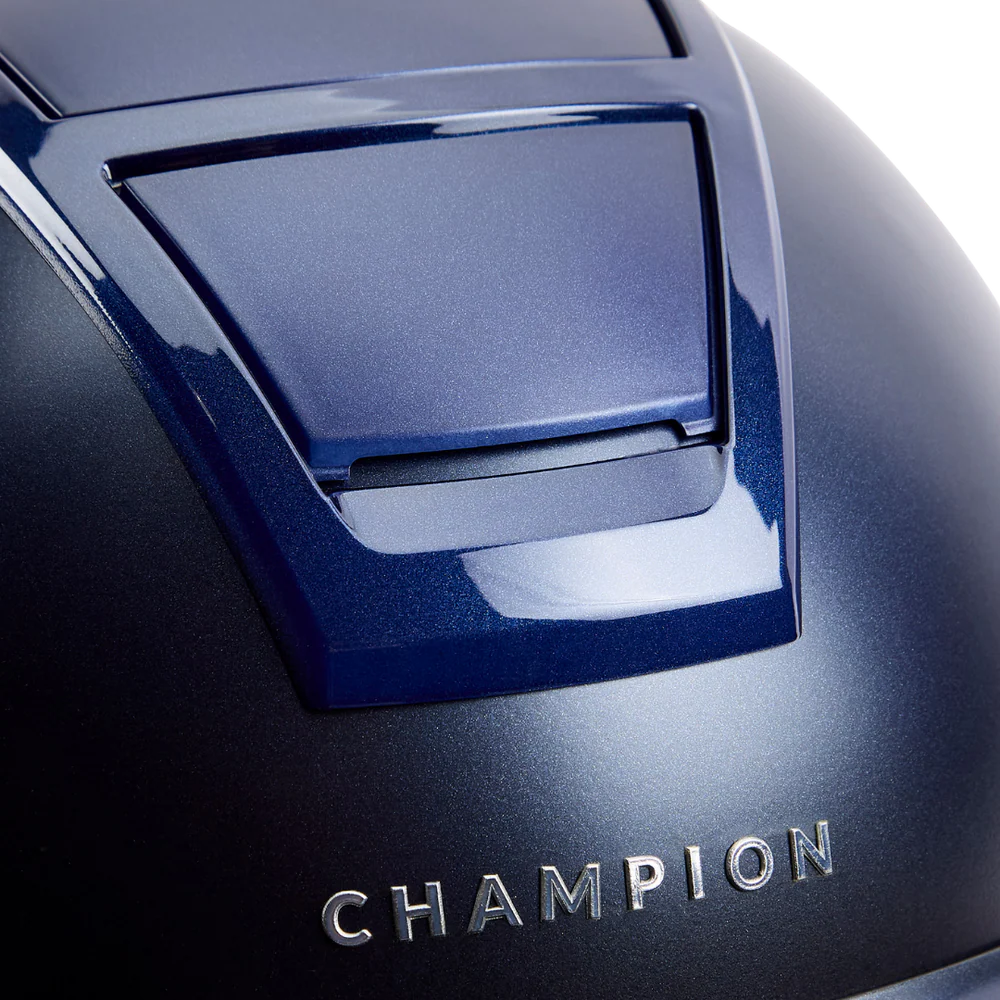 Champion Insight Oval Wide Peak Riding Hat #colour_matt-navy