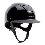 Champion Insight Round Wide Peak Riding Hat #colour_metallic-black