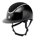 Charles Owen Kylo Crystal Gloss Wide Peak Riding Hat #colour_black-gloss-chrome