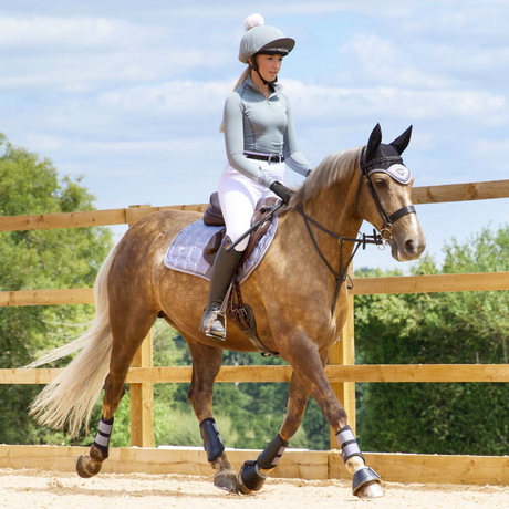 Woof Wear Vision Close Contact Saddle Cloth #colour_brushed-steel