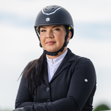 Charles Owen Matte Kylo Riding Hat #colour_black-matte-silver