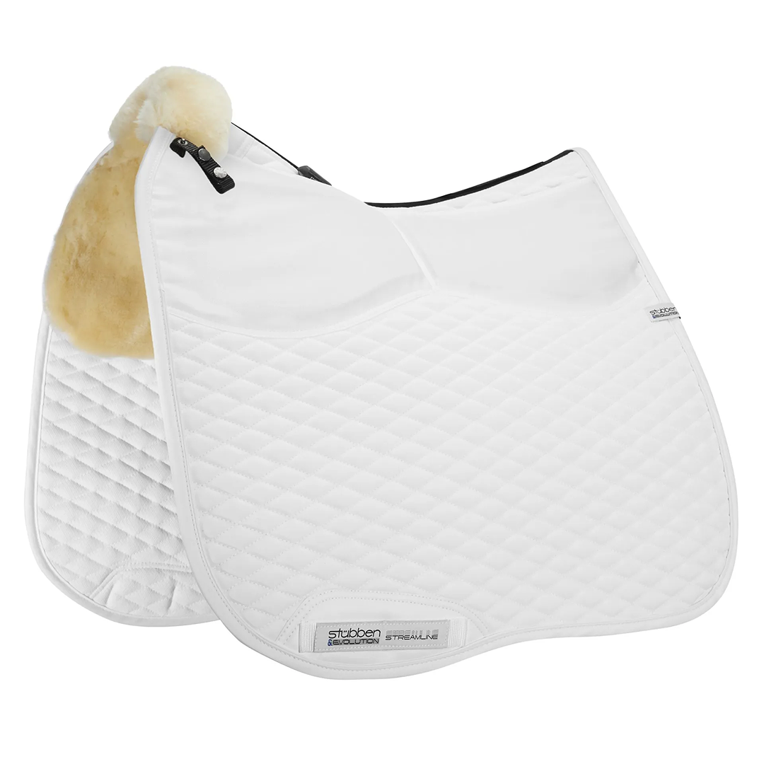 Stuebben Streamline Adjuster Lambswool Dressage Pad #colour_white