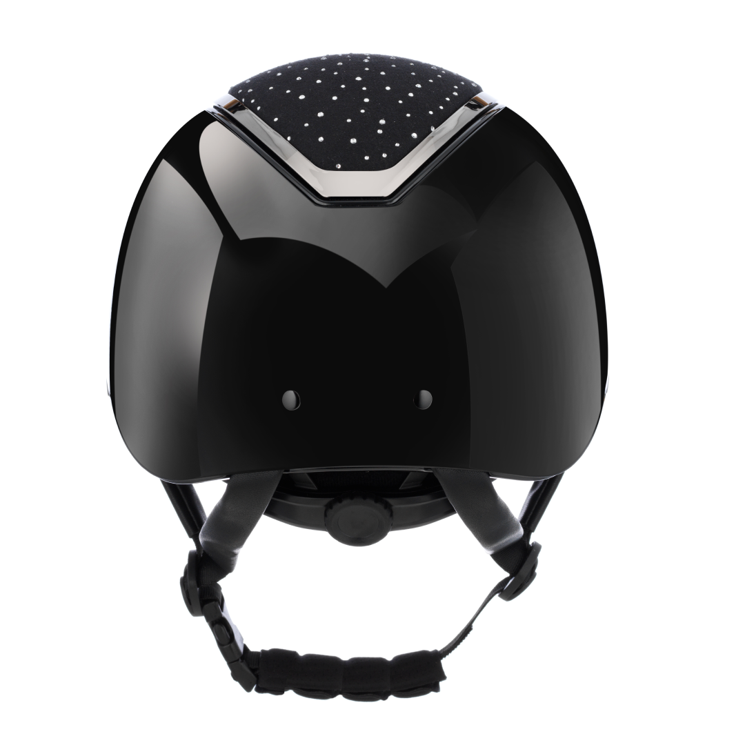 Charles Owen Kylo Crystal Gloss Riding Hat #colour_black-gloss-chrome
