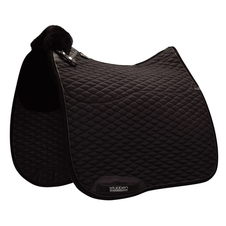 Stuebben Streamline Adjuster Lambswool Dressage Pad #colour_black