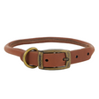 Ancol Heritage Latigo Round Leather Collar #colour_chestnut
